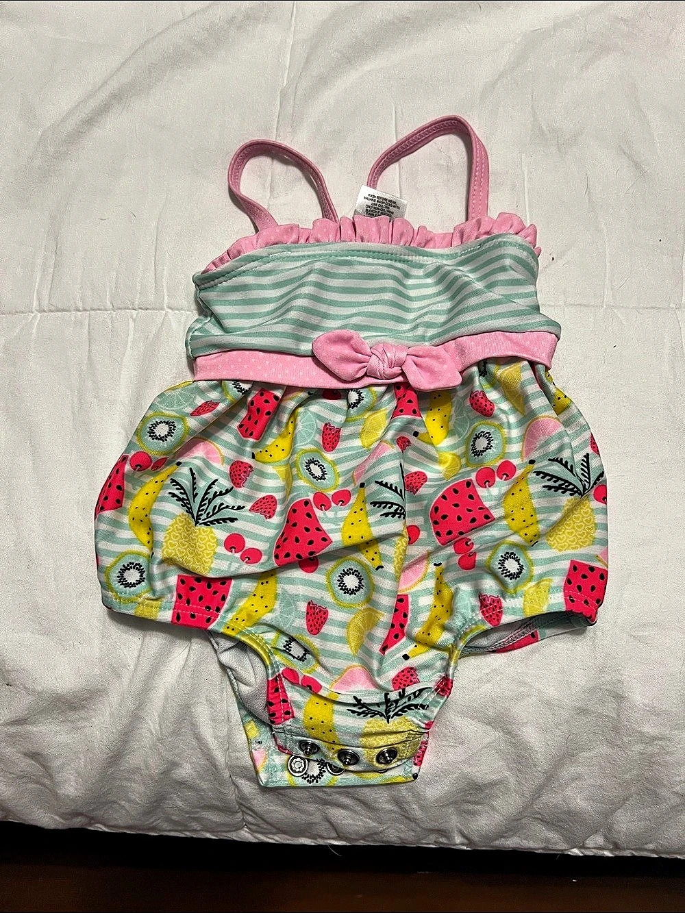 Baby Girl Tropical Fruit Print One-Piece Swimsuit Girls 3-6M